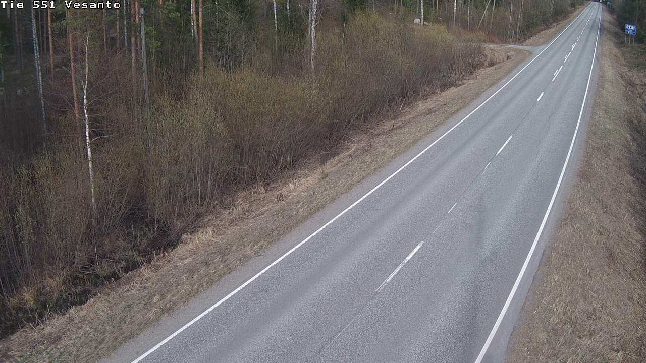 Weather Camera Image Väg 551 Vesanto Löttökorpi, Vesanto, Pohjois-Savo