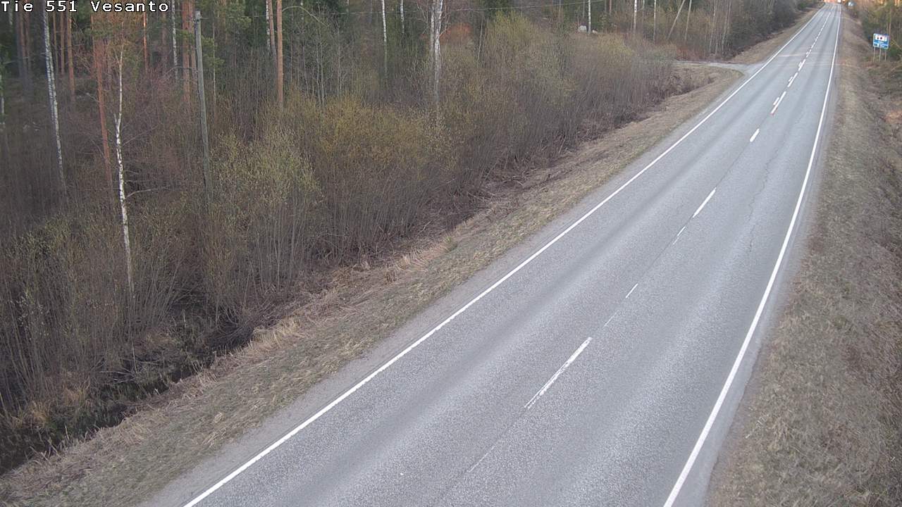 Weather Camera Image Väg 551 Vesanto Löttökorpi, Vesanto, Pohjois-Savo