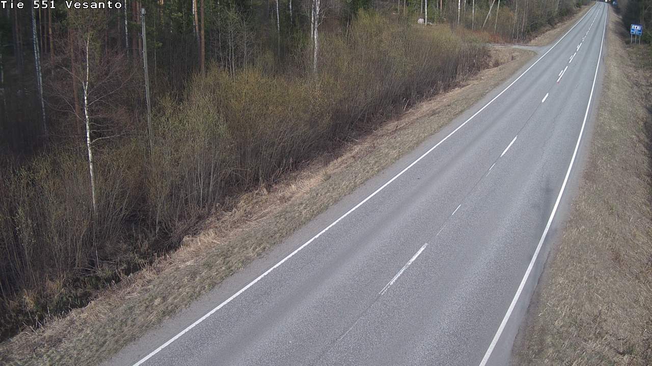 Weather Camera Image Väg 551 Vesanto Löttökorpi, Vesanto, Pohjois-Savo