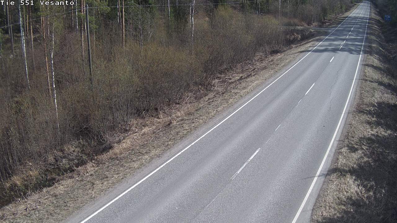 Weather Camera Image Väg 551 Vesanto Löttökorpi, Vesanto, Pohjois-Savo