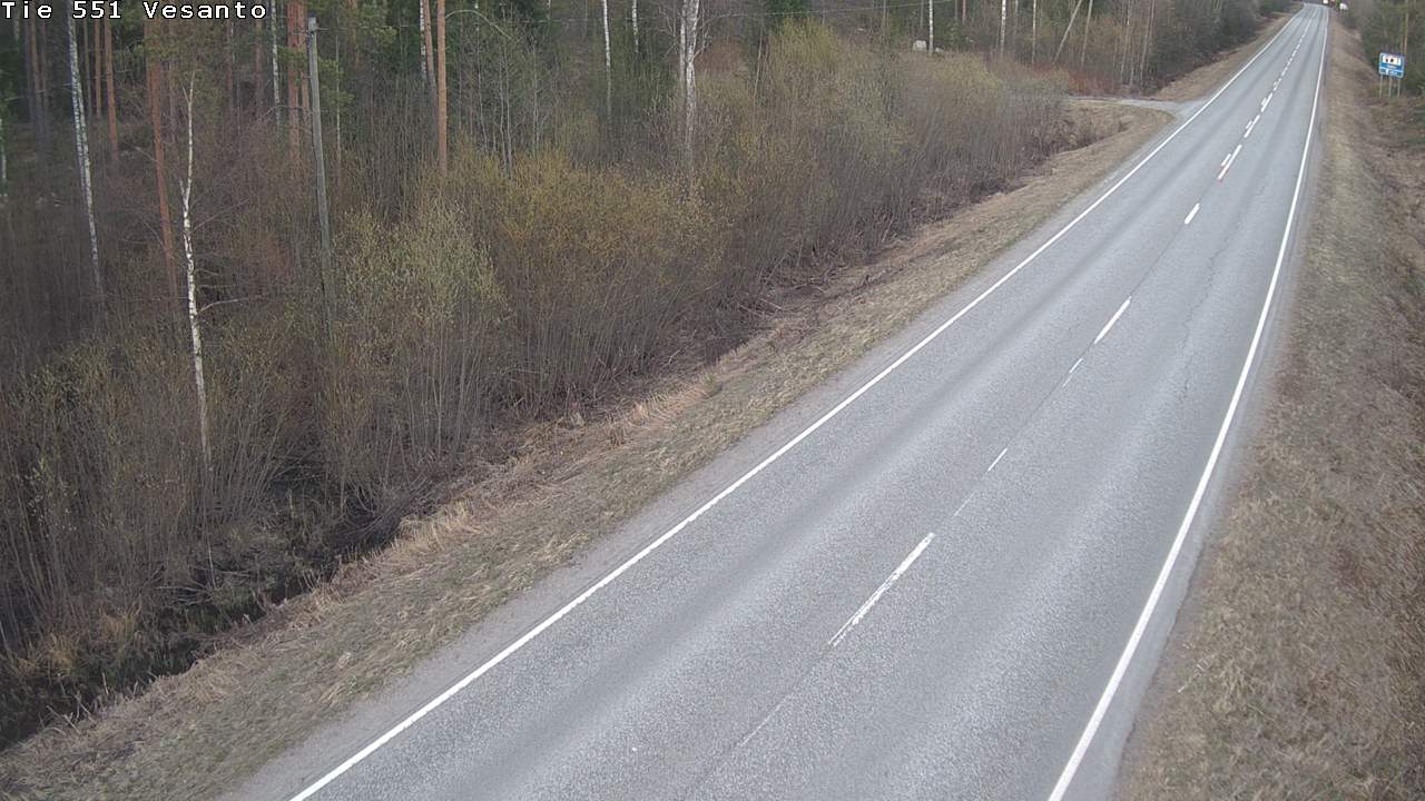 Weather Camera Image Väg 551 Vesanto Löttökorpi, Vesanto, Pohjois-Savo