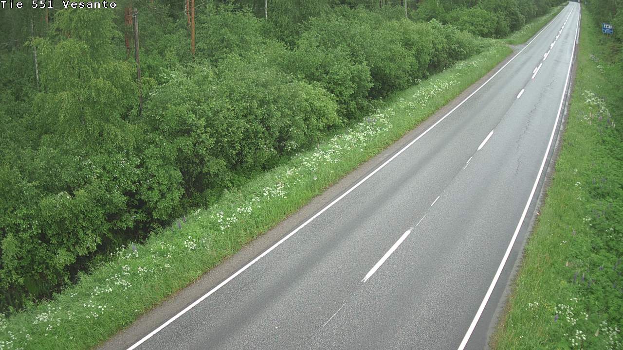 Weather Camera Image Väg 551 Vesanto Löttökorpi, Vesanto, Pohjois-Savo
