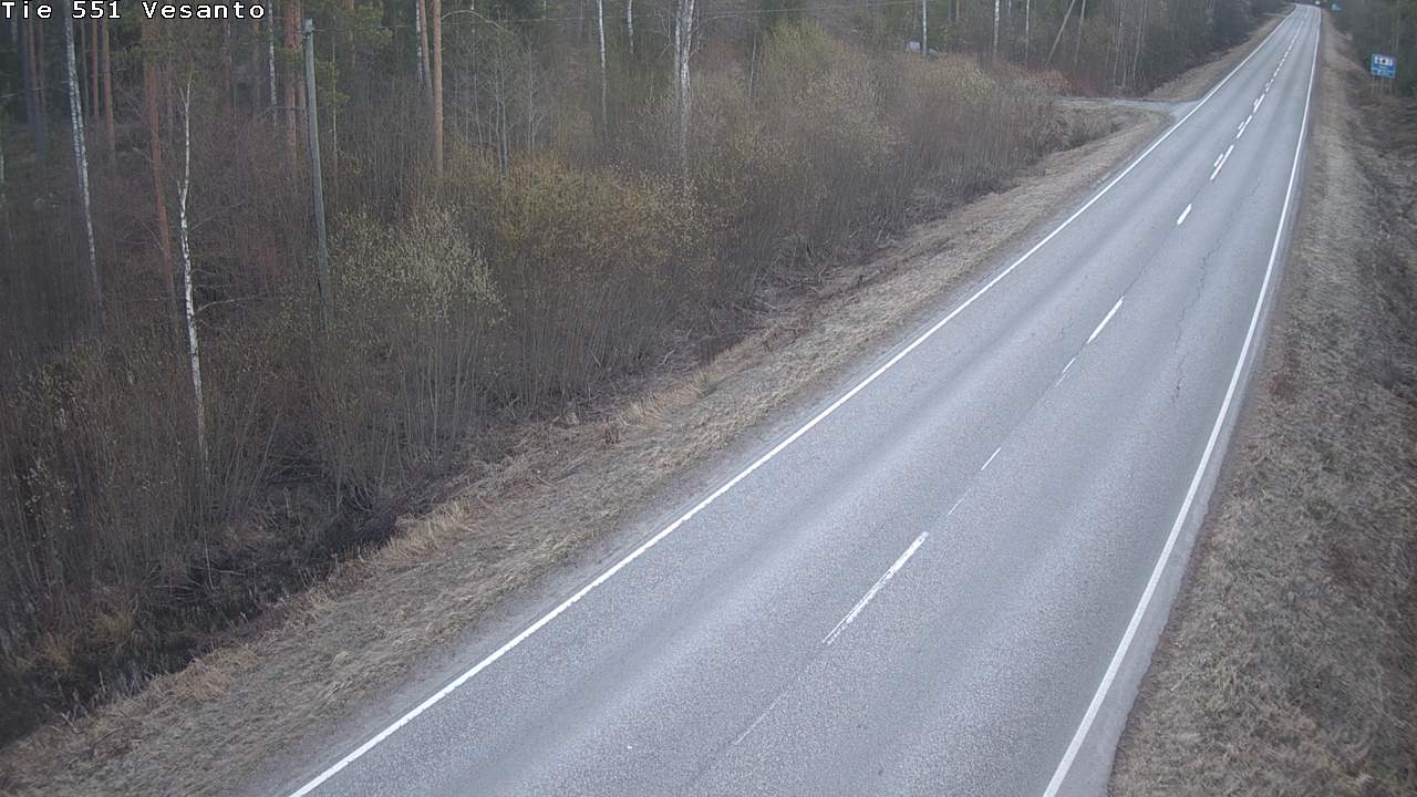 Weather Camera Image Väg 551 Vesanto Löttökorpi, Vesanto, Pohjois-Savo