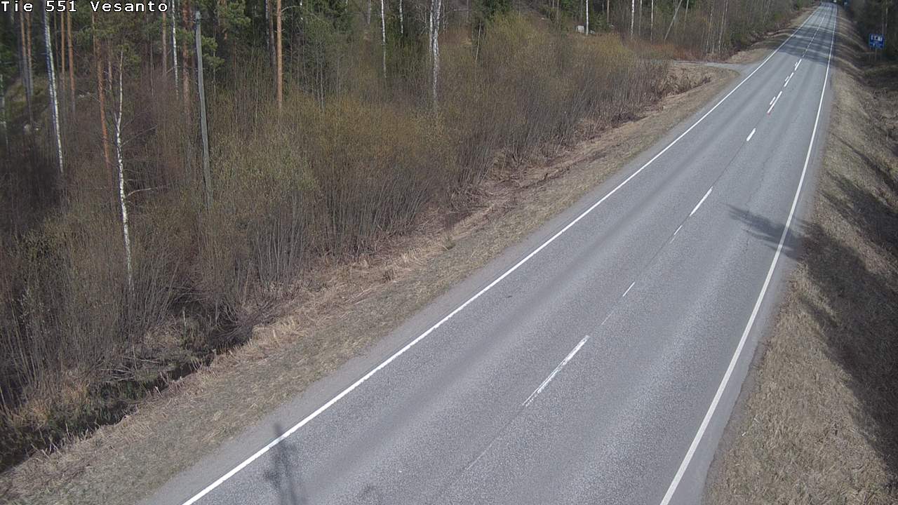Weather Camera Image Väg 551 Vesanto Löttökorpi, Vesanto, Pohjois-Savo