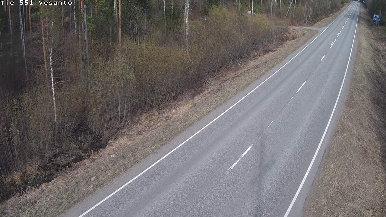 Weather Camera Image Väg 551 Vesanto Löttökorpi, Vesanto, Pohjois-Savo