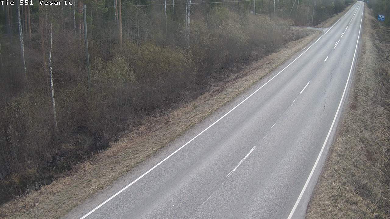 Weather Camera Image Road 551 Vesanto Löttökorpi, Vesanto, Pohjois-Savo