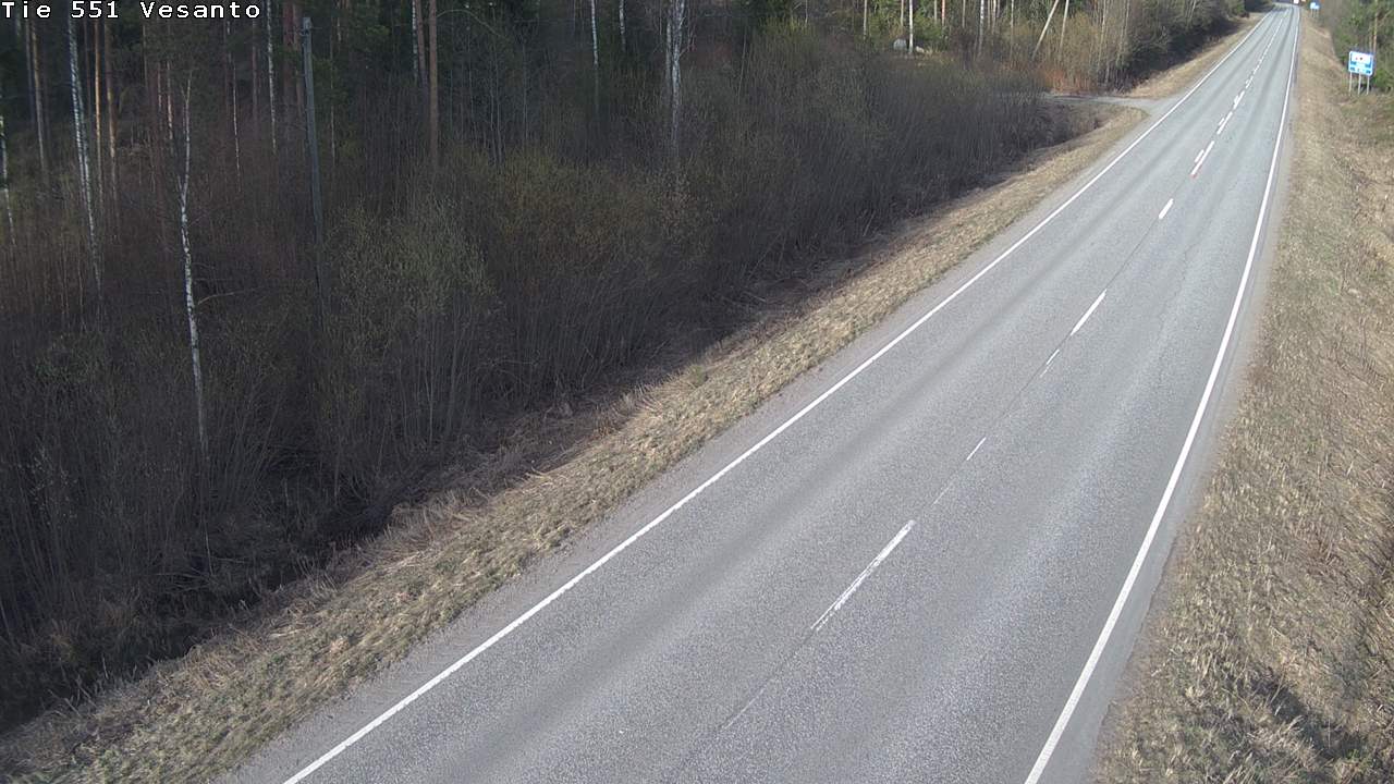 Weather Camera Image Väg 551 Vesanto Löttökorpi, Vesanto, Pohjois-Savo