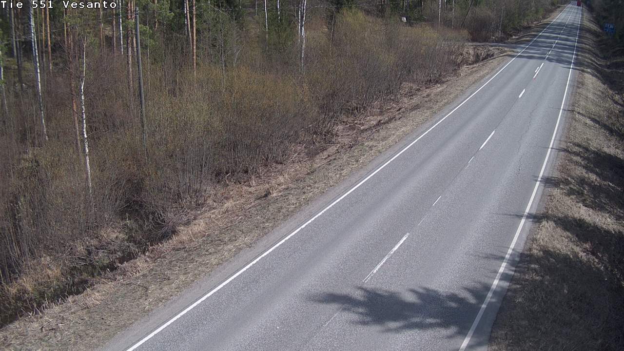 Weather Camera Image Väg 551 Vesanto Löttökorpi, Vesanto, Pohjois-Savo