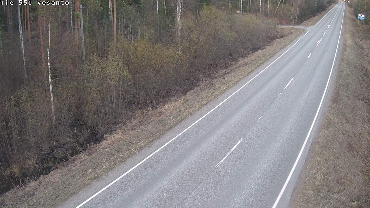 Weather Camera Image Väg 551 Vesanto Löttökorpi, Vesanto, Pohjois-Savo