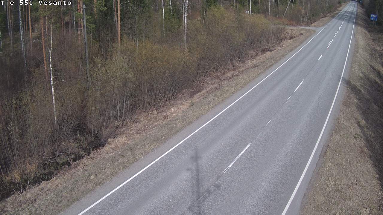 Weather Camera Image Väg 551 Vesanto Löttökorpi, Vesanto, Pohjois-Savo