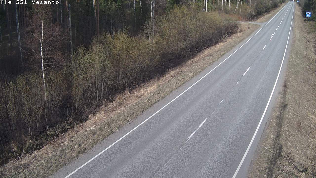 Weather Camera Image Väg 551 Vesanto Löttökorpi, Vesanto, Pohjois-Savo