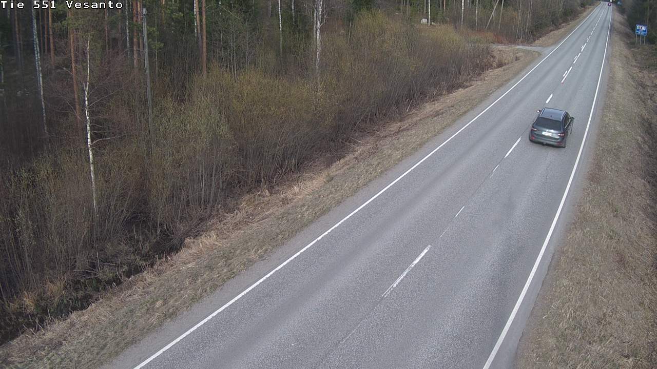 Weather Camera Image Väg 551 Vesanto Löttökorpi, Vesanto, Pohjois-Savo