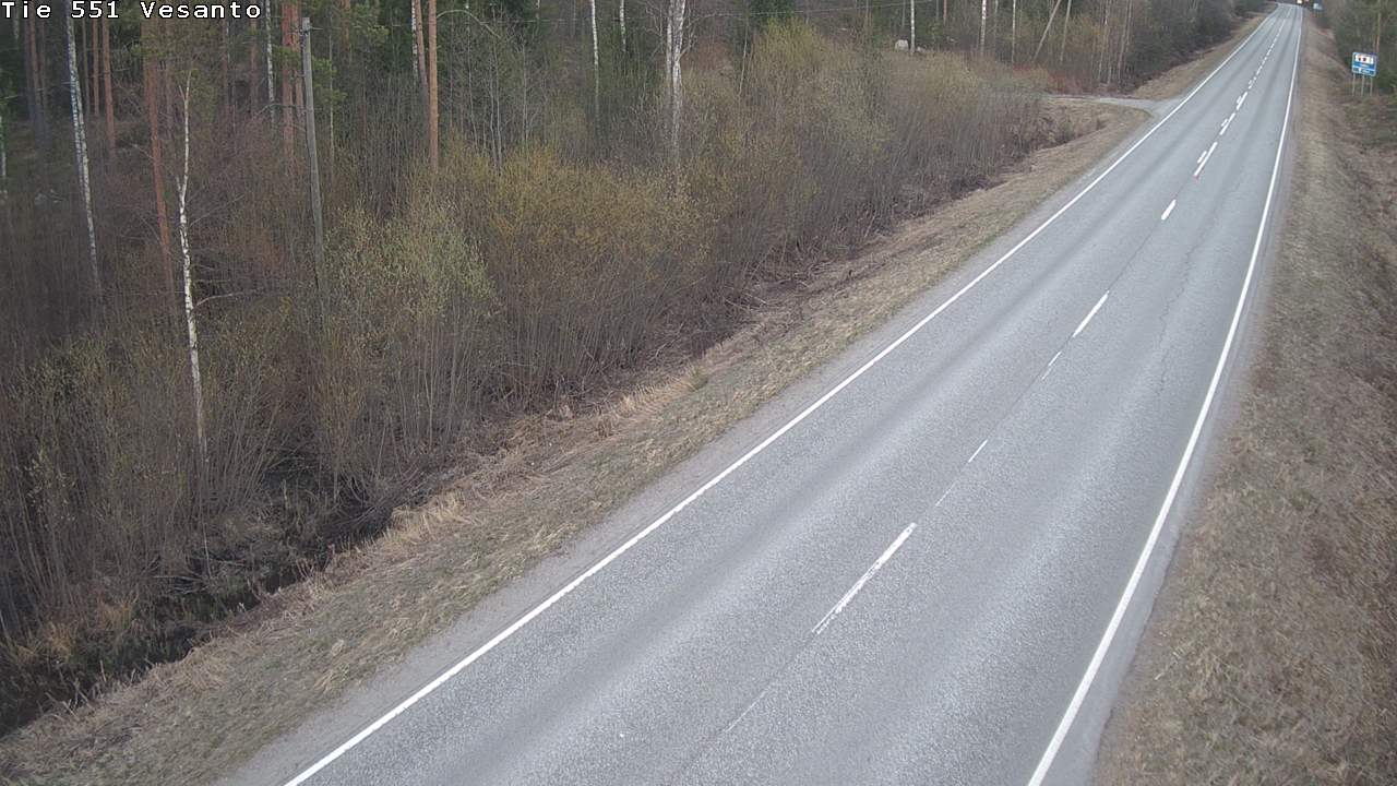 Weather Camera Image Väg 551 Vesanto Löttökorpi, Vesanto, Pohjois-Savo