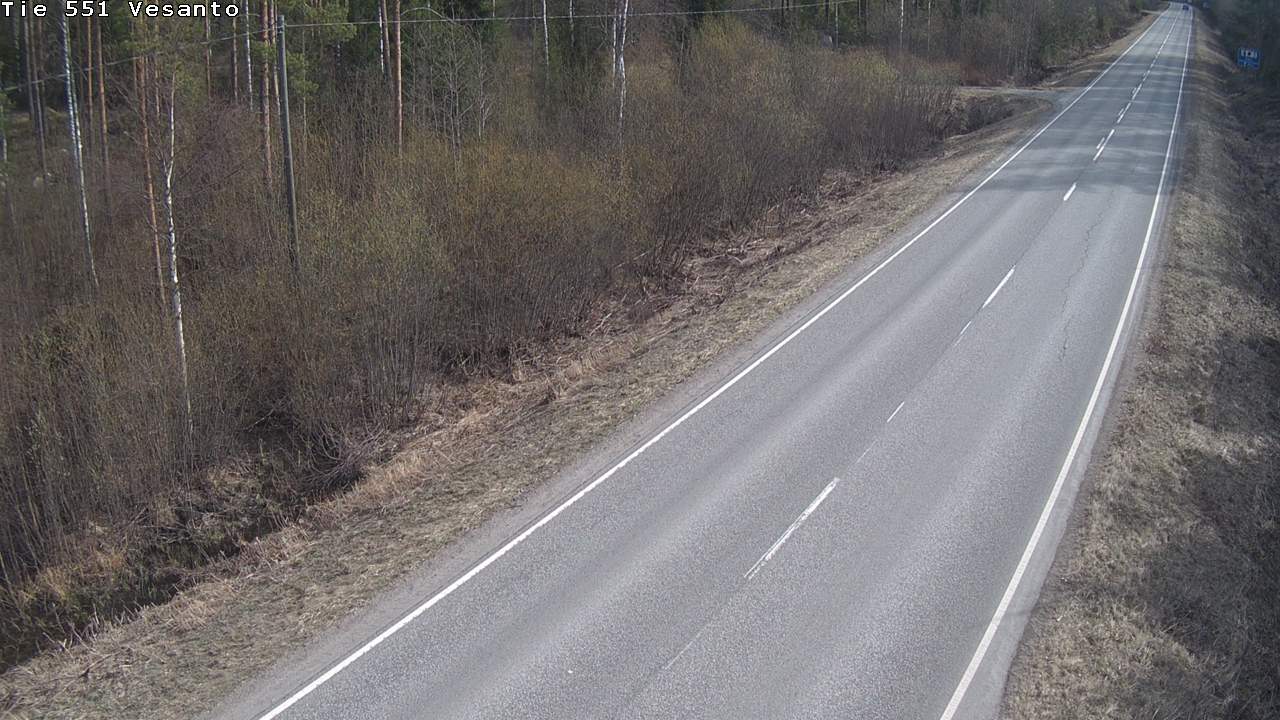 Weather Camera Image Väg 551 Vesanto Löttökorpi, Vesanto, Pohjois-Savo