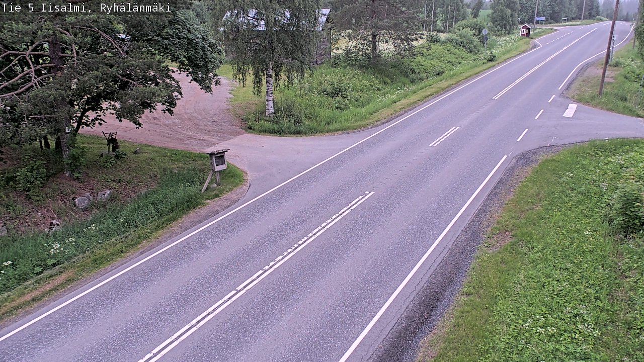 Weather Camera Image Road 5 Iisalmi, Ryhälänmäki, Iisalmi, Pohjois-Savo