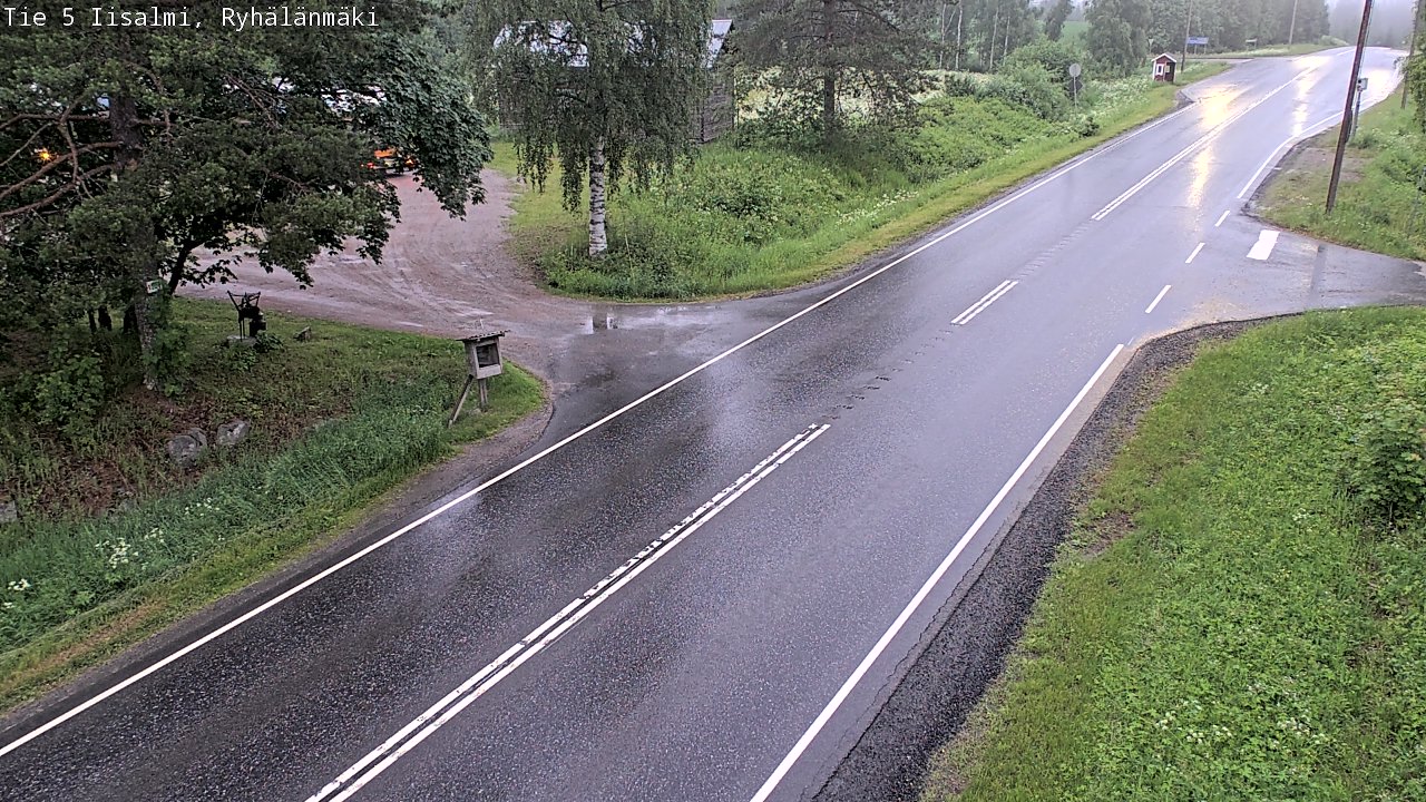 Weather Camera Image Road 5 Iisalmi, Ryhälänmäki, Iisalmi, Pohjois-Savo
