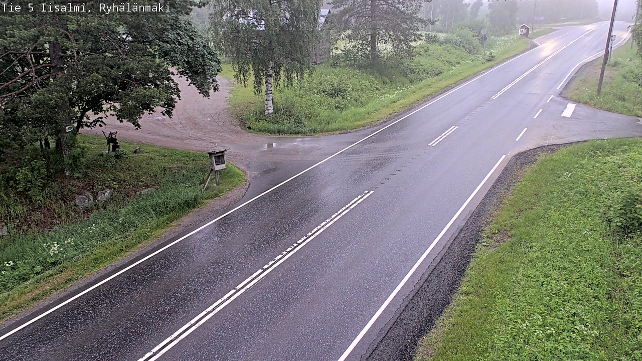 Weather Camera Image Road 5 Iisalmi, Ryhälänmäki, Iisalmi, Pohjois-Savo