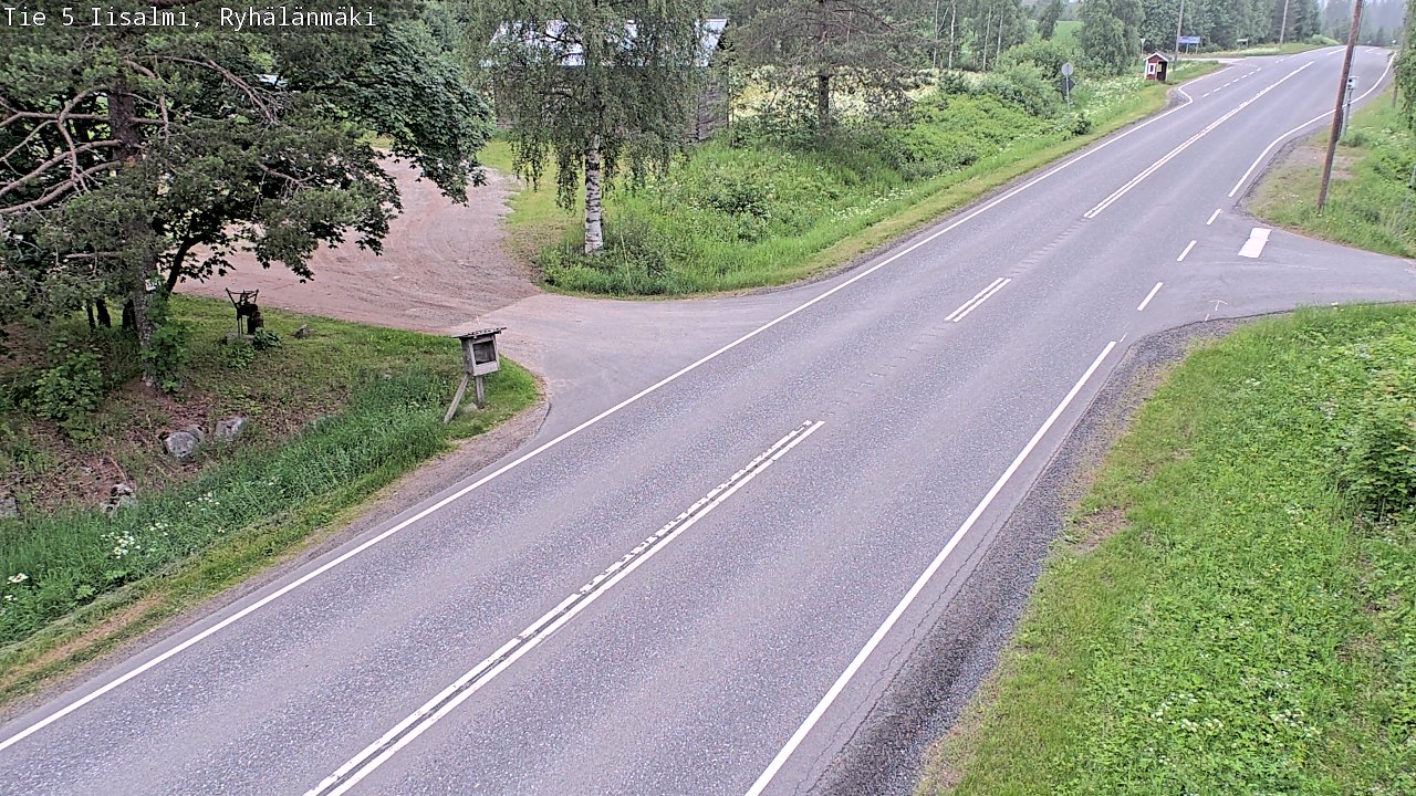 Weather Camera Image Road 5 Iisalmi, Ryhälänmäki, Iisalmi, Pohjois-Savo