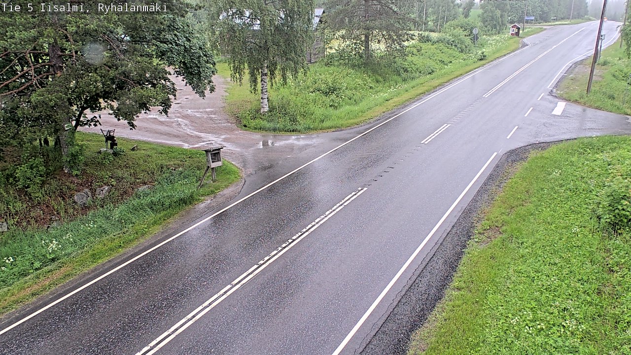 Weather Camera Image Road 5 Iisalmi, Ryhälänmäki, Iisalmi, Pohjois-Savo
