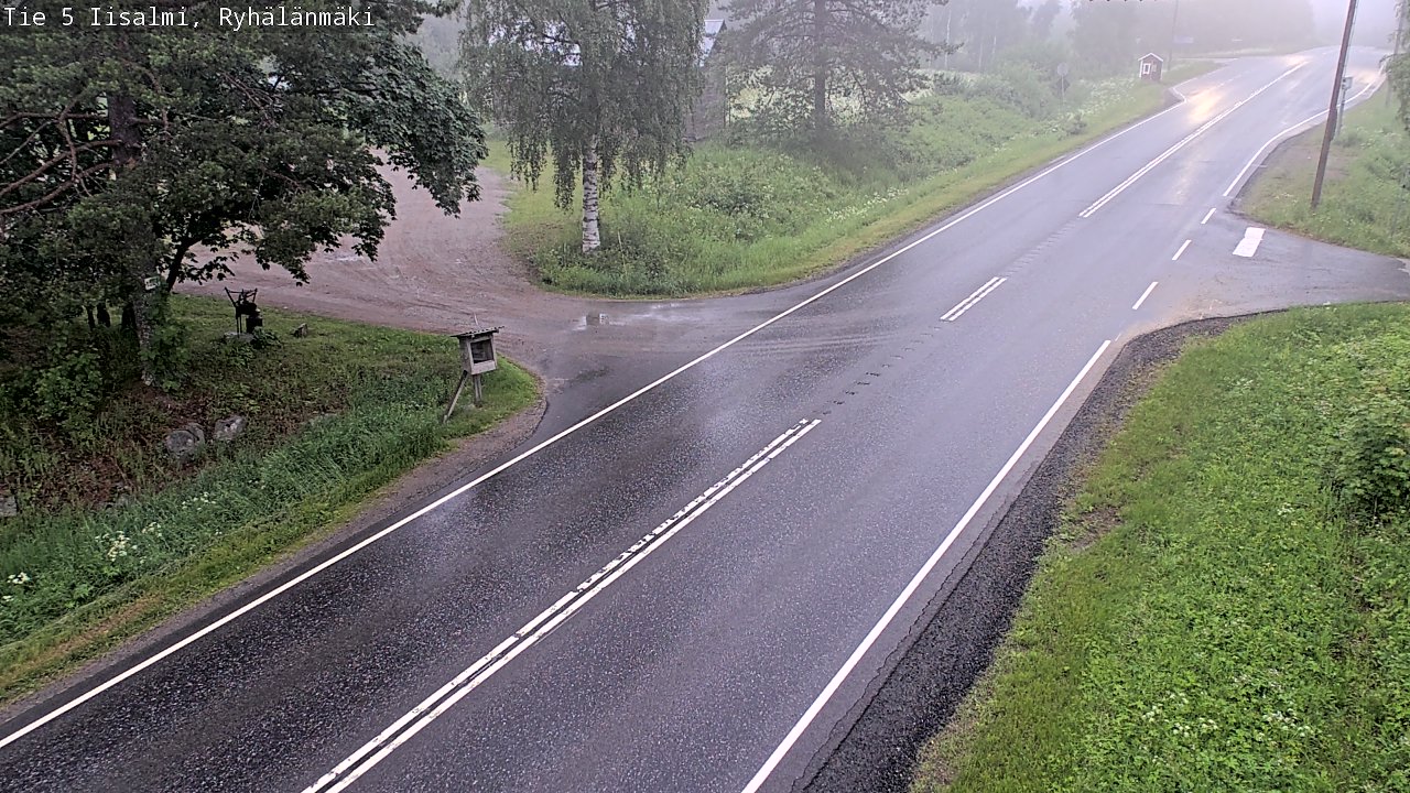 Weather Camera Image Road 5 Iisalmi, Ryhälänmäki, Iisalmi, Pohjois-Savo