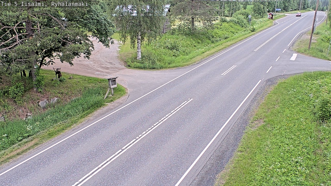 Weather Camera Image Road 5 Iisalmi, Ryhälänmäki, Iisalmi, Pohjois-Savo