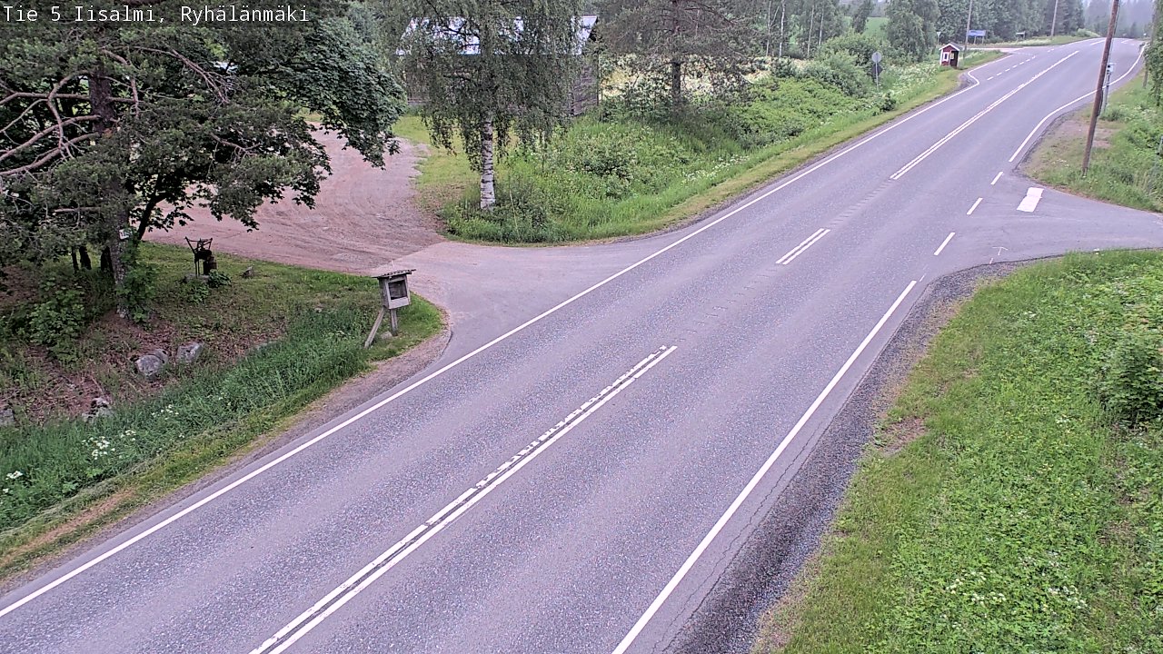 Weather Camera Image Road 5 Iisalmi, Ryhälänmäki, Iisalmi, Pohjois-Savo