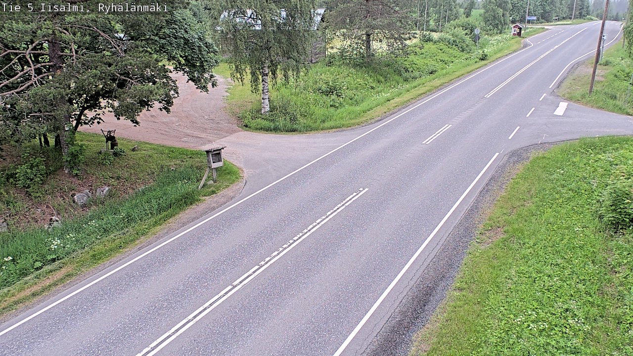Weather Camera Image Road 5 Iisalmi, Ryhälänmäki, Iisalmi, Pohjois-Savo