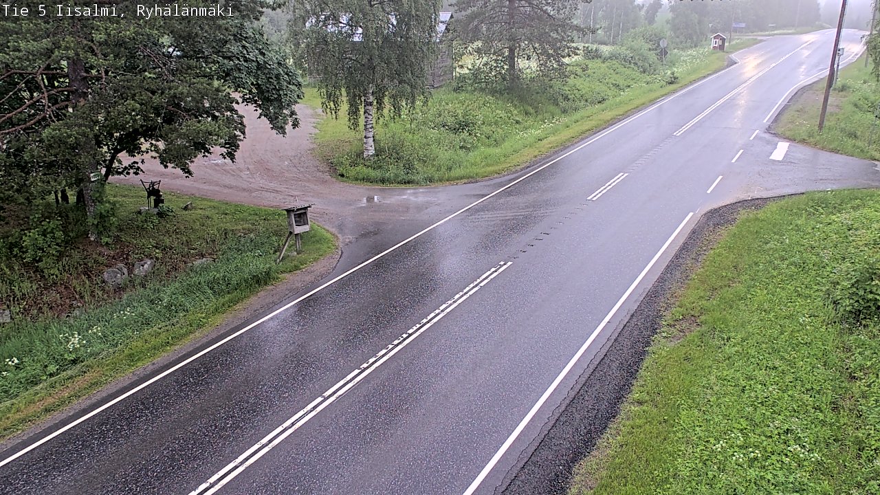 Weather Camera Image Road 5 Iisalmi, Ryhälänmäki, Iisalmi, Pohjois-Savo