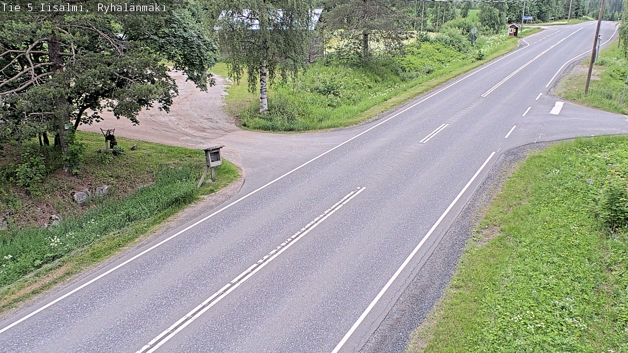 Weather Camera Image Road 5 Iisalmi, Ryhälänmäki, Iisalmi, Pohjois-Savo