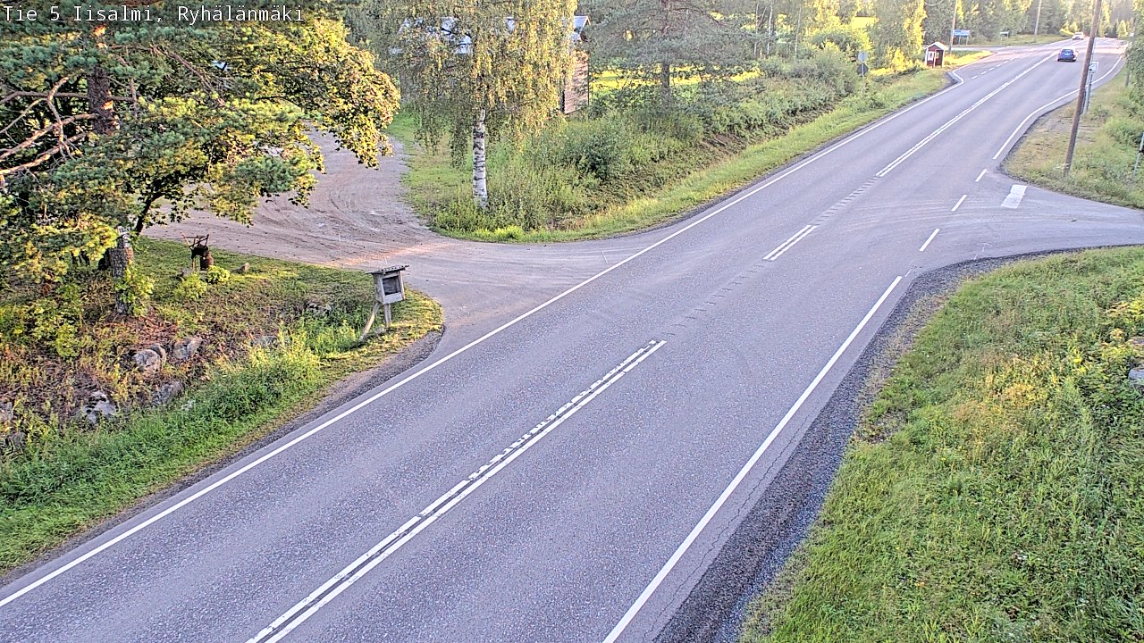 Weather Camera Image Road 5 Iisalmi, Ryhälänmäki, Iisalmi, Pohjois-Savo