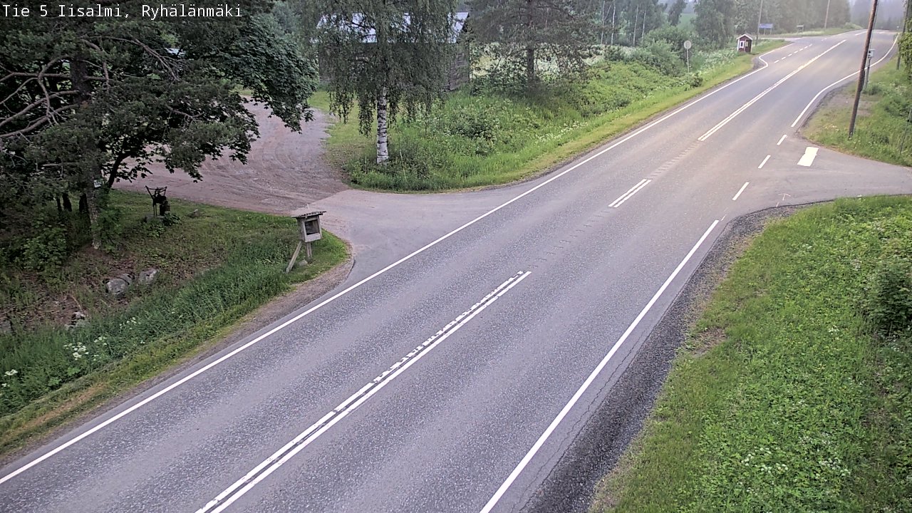 Weather Camera Image Road 5 Iisalmi, Ryhälänmäki, Iisalmi, Pohjois-Savo