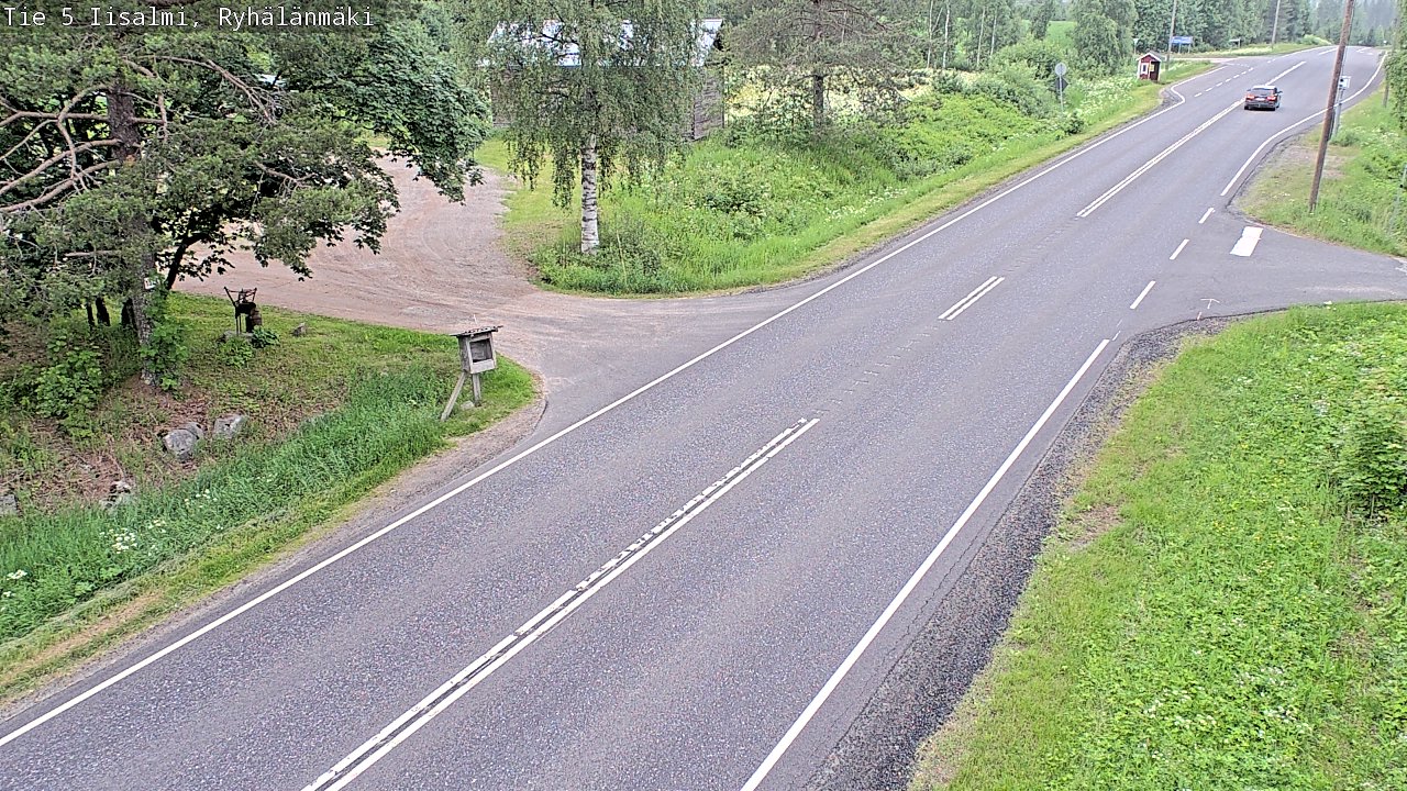 Weather Camera Image Road 5 Iisalmi, Ryhälänmäki, Iisalmi, Pohjois-Savo