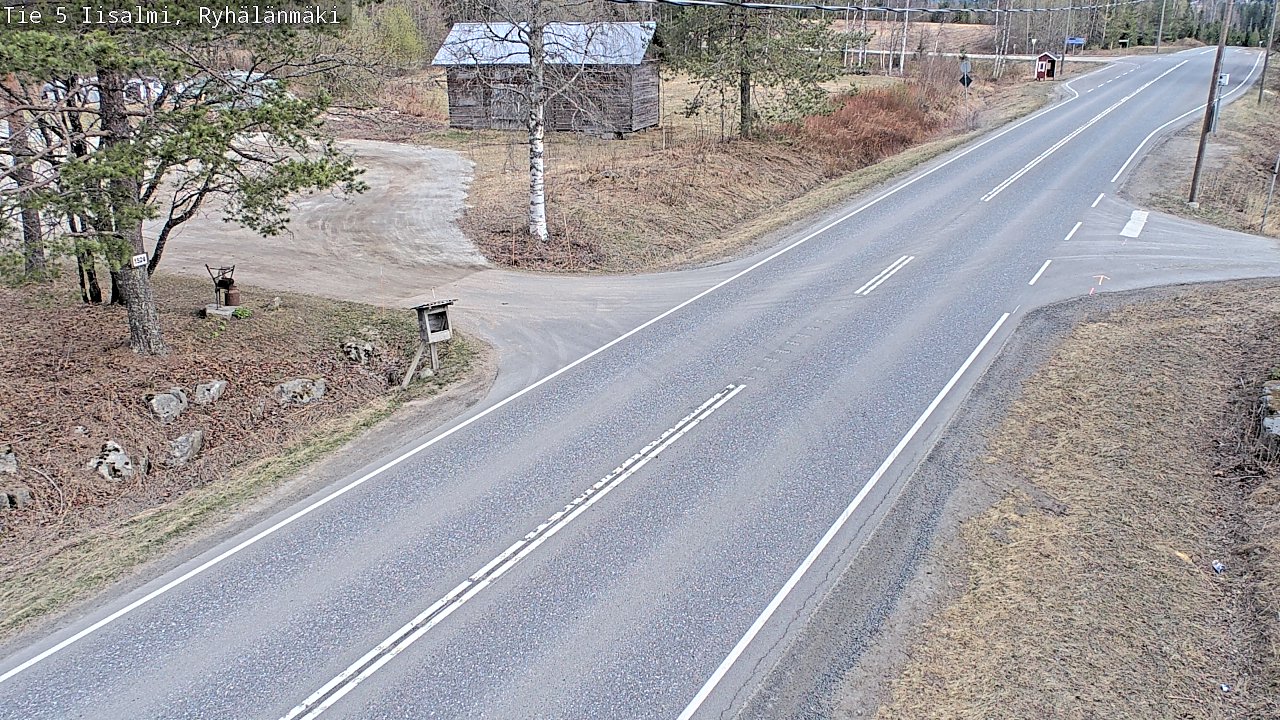 Weather Camera Image Road 5 Iisalmi, Ryhälänmäki, Iisalmi, Pohjois-Savo