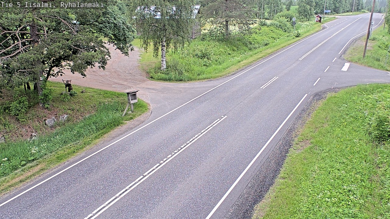 Weather Camera Image Road 5 Iisalmi, Ryhälänmäki, Iisalmi, Pohjois-Savo