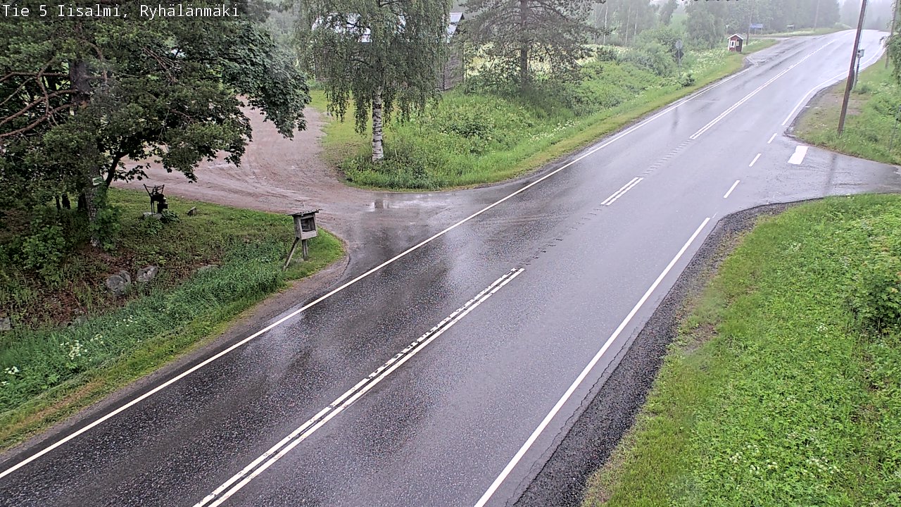 Weather Camera Image Road 5 Iisalmi, Ryhälänmäki, Iisalmi, Pohjois-Savo