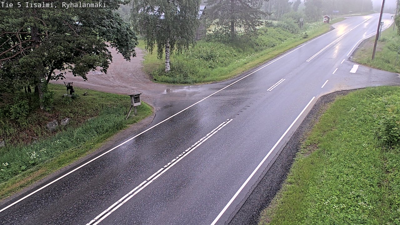 Weather Camera Image Road 5 Iisalmi, Ryhälänmäki, Iisalmi, Pohjois-Savo