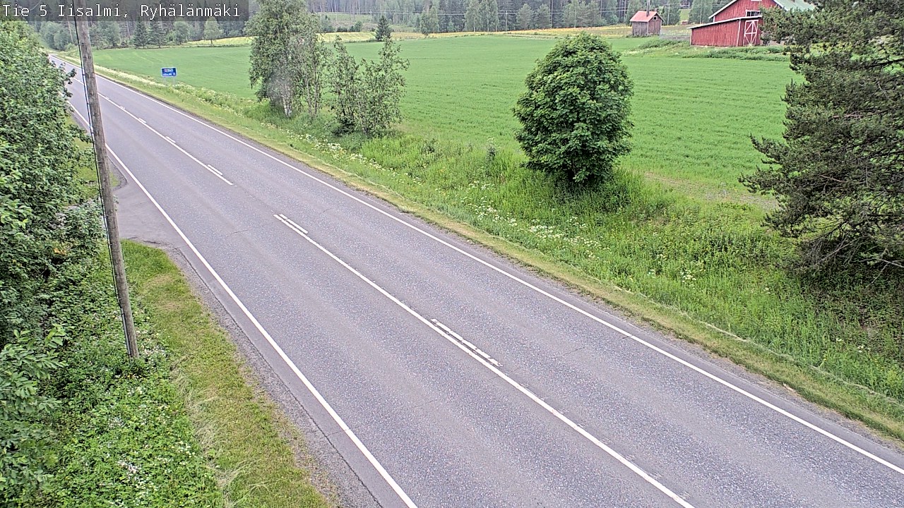 Weather Camera Image Road 5 Iisalmi, Ryhälänmäki, Iisalmi, Pohjois-Savo