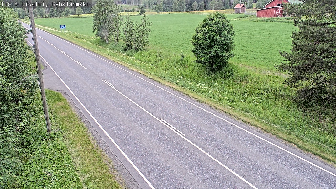 Weather Camera Image Road 5 Iisalmi, Ryhälänmäki, Iisalmi, Pohjois-Savo