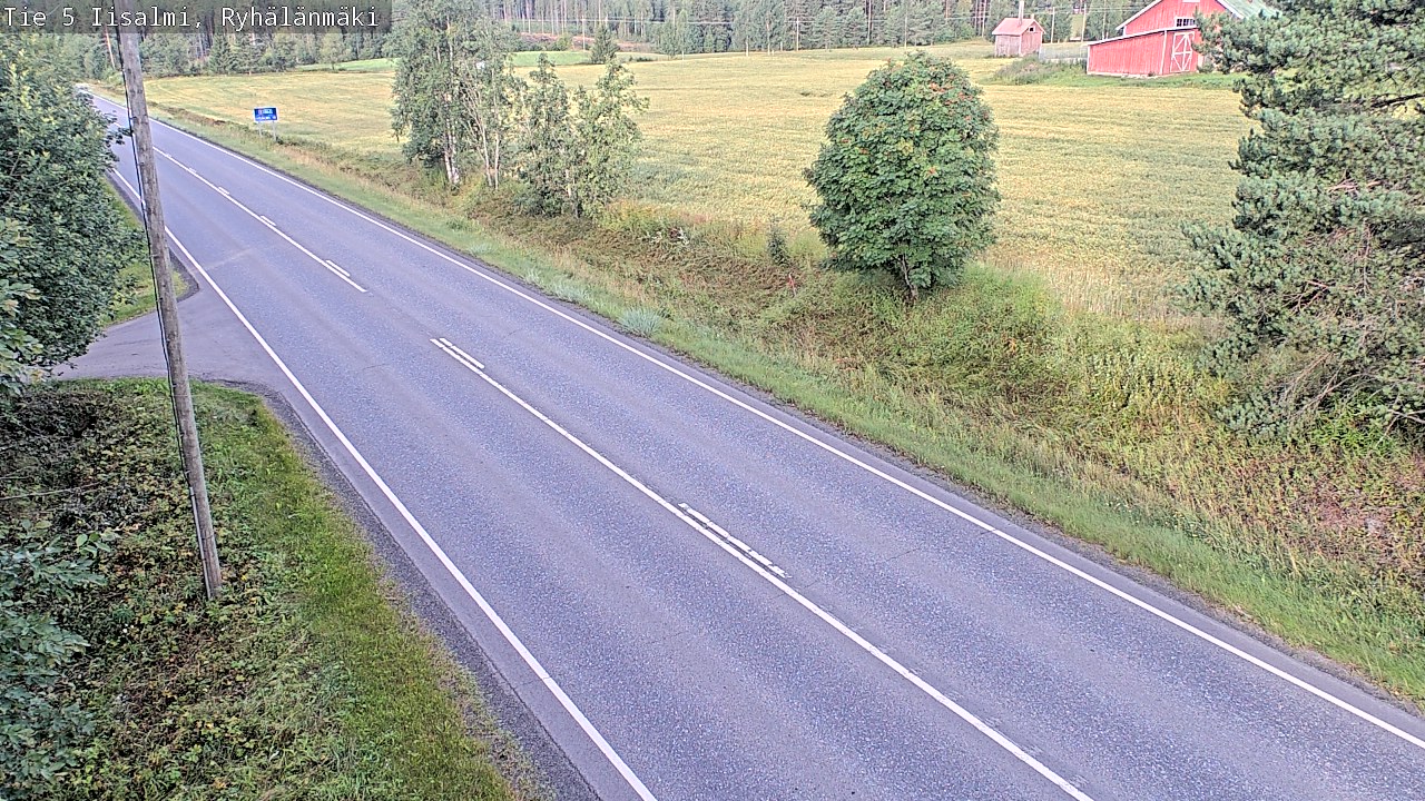 Weather Camera Image Road 5 Iisalmi, Ryhälänmäki, Iisalmi, Pohjois-Savo