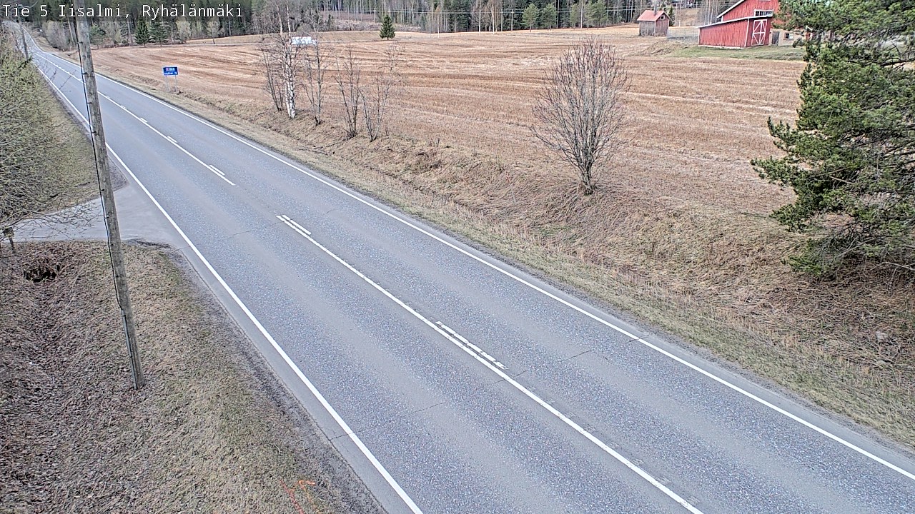 Weather Camera Image Road 5 Iisalmi, Ryhälänmäki, Iisalmi, Pohjois-Savo