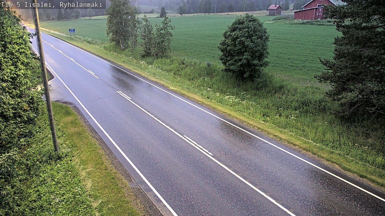 Weather Camera Image Road 5 Iisalmi, Ryhälänmäki, Iisalmi, Pohjois-Savo