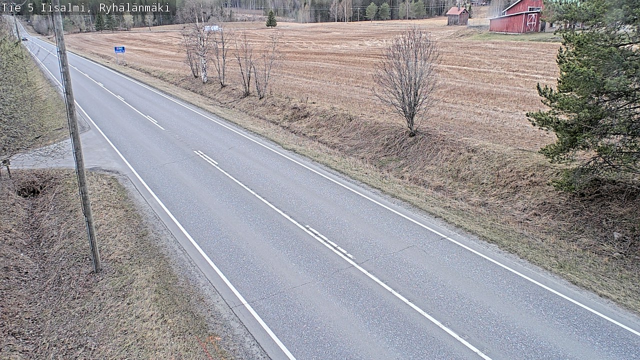 Weather Camera Image Väg 5 Idensalmi, Ryhälänmäki, Iisalmi, Pohjois-Savo