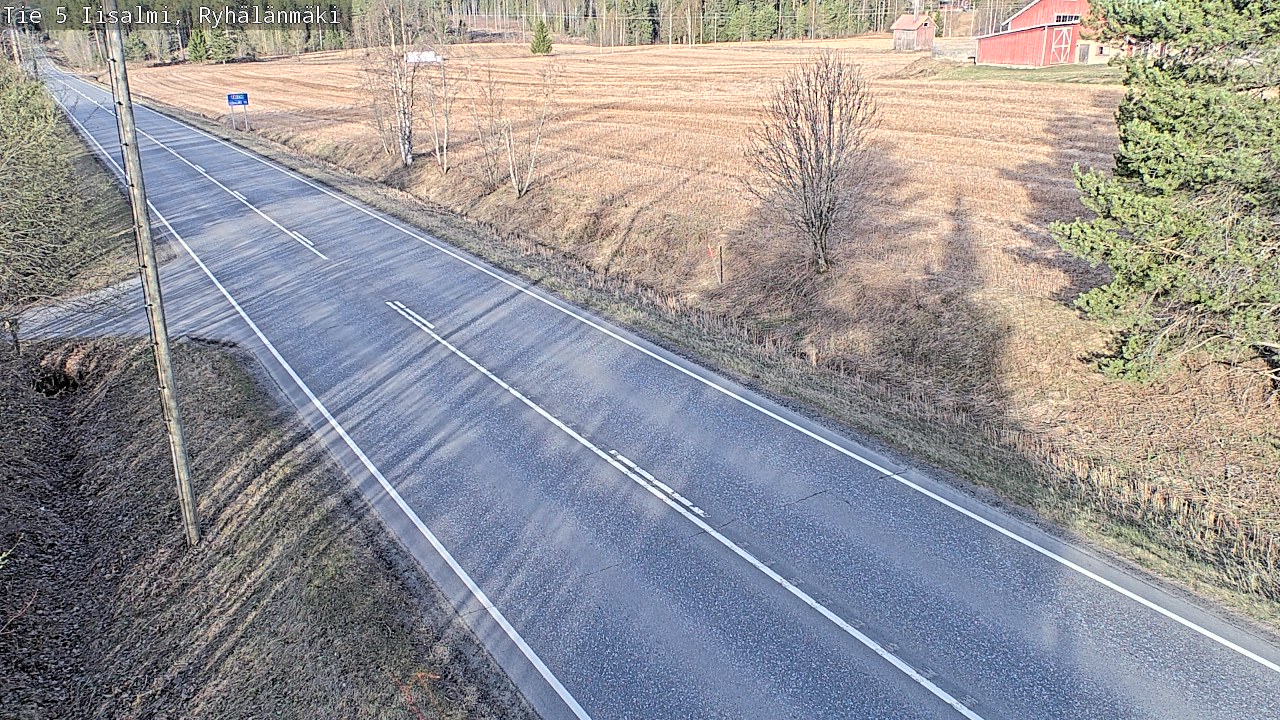 Weather Camera Image Road 5 Iisalmi, Ryhälänmäki, Iisalmi, Pohjois-Savo