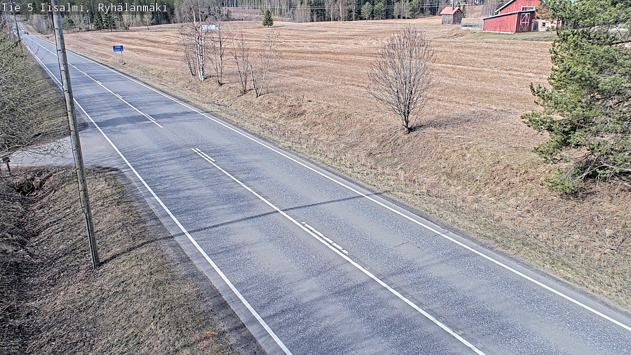 Weather Camera Image Väg 5 Idensalmi, Ryhälänmäki, Iisalmi, Pohjois-Savo