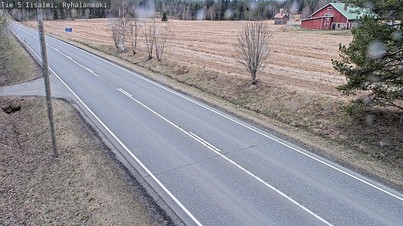 Weather Camera Image Road 5 Iisalmi, Ryhälänmäki, Iisalmi, Pohjois-Savo