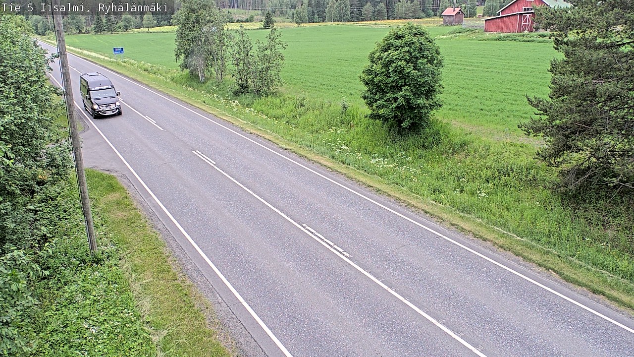 Weather Camera Image Road 5 Iisalmi, Ryhälänmäki, Iisalmi, Pohjois-Savo