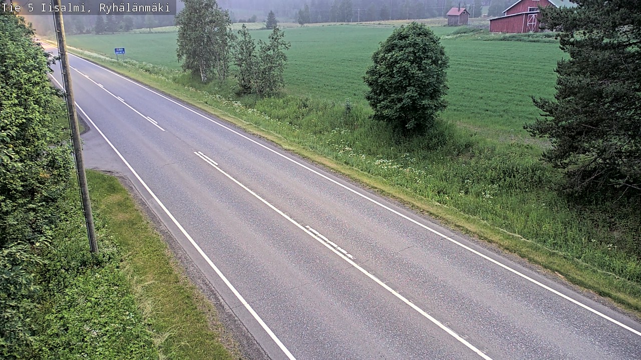 Weather Camera Image Road 5 Iisalmi, Ryhälänmäki, Iisalmi, Pohjois-Savo