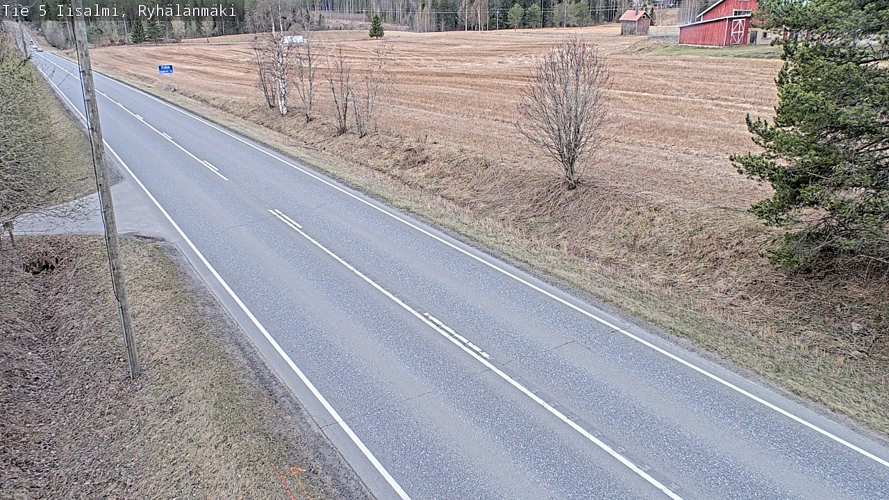 Weather Camera Image Road 5 Iisalmi, Ryhälänmäki, Iisalmi, Pohjois-Savo