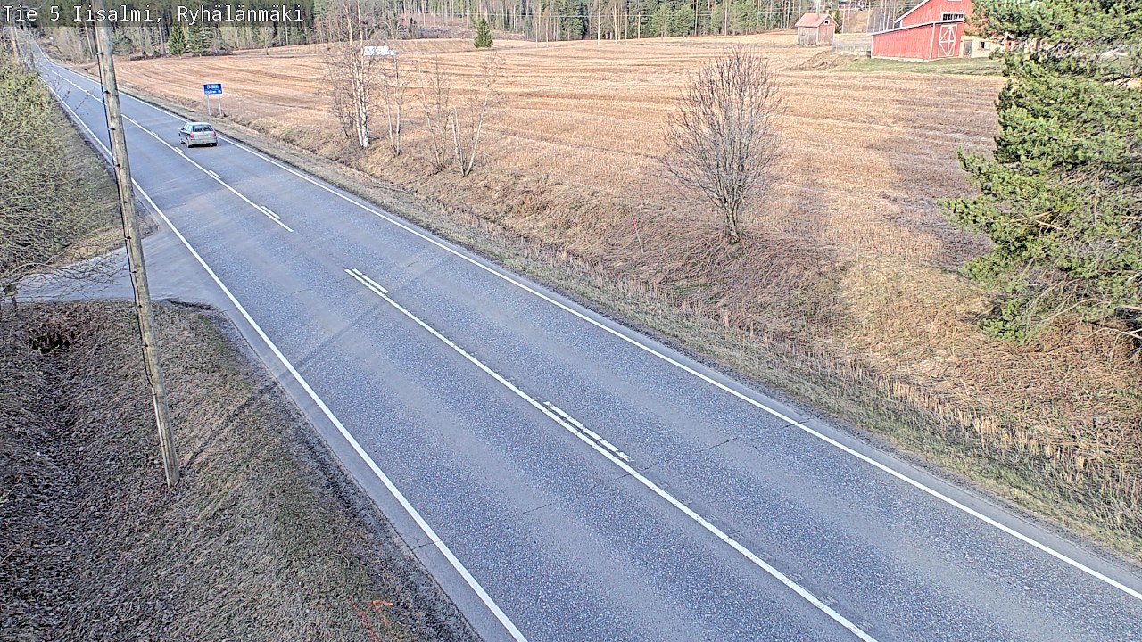 Weather Camera Image Road 5 Iisalmi, Ryhälänmäki, Iisalmi, Pohjois-Savo