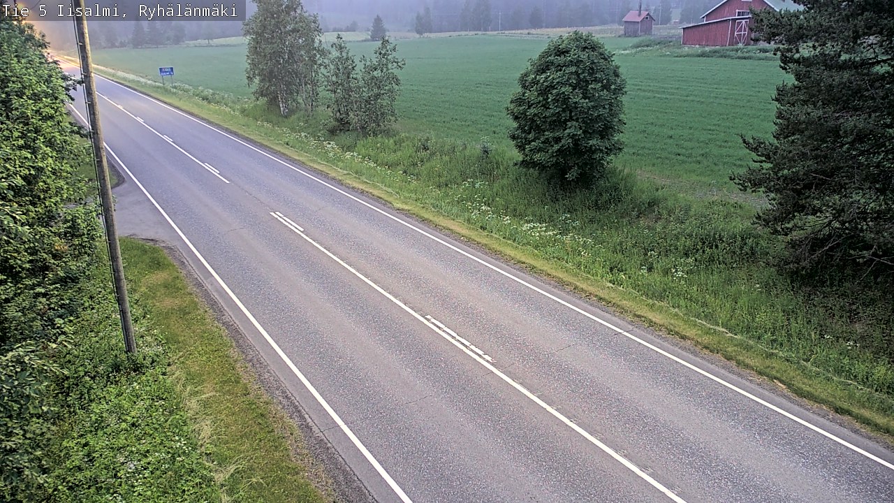 Weather Camera Image Road 5 Iisalmi, Ryhälänmäki, Iisalmi, Pohjois-Savo